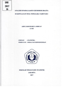 Image of Analisis Spasial Kasus Gizi Buruk Balita di Kepulauan Nusa Tenggara Tahun 2013