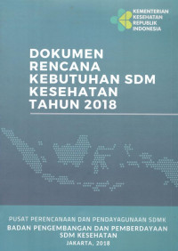 Image of Dokumen Rencana Kebutuhan SDM Kesehatan Tahun 2018