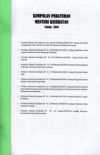 Image of Kumpulan Peraturan Menteri Kesehatan Tahun 2010