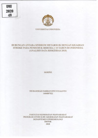Image of Hubungan Antara Sindrom Metabolik dengan Kejadian Stroke pada Penduduk Berusia ≥ 15 Tahun di Indonesia (Analisis data RISKESDAS 2018)