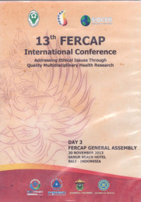 Image of 13th FERCAP International Conference: addressing ethical issue through quality multidisciplinary health research - addressing ethical issues through quality multidisciplinary health research. Day 3: FERCAP general assembly, Sanur Beach Hotel 20 Nov'13