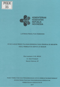 Image of Studi Kasus Risiko Pajanan Benzena pada Pekerja di Industri Kecil Pembuatan Sepatu di Bogor