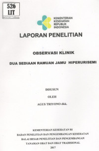 Image of Observasi Klinik Dua Sediaan Ramuan Jamu Hiperurisemi.