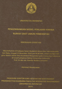 Image of Pengembangan Model Penilaian Kinerja RSU Pemerintah. (Ringkasan Disertasi)