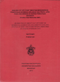 Image of Analisis Cut off Point Obesitas Berdasarkan Pemeriksaan Biomedis (Inflamasi dan Profil LIPID) pada Usia Dewasa di Daerah Perkotaan