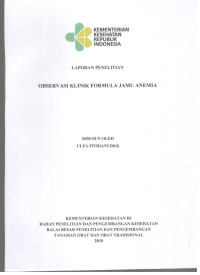 Image of Laporan Penelitian Observasi Klinik Formula Jamu Anemia