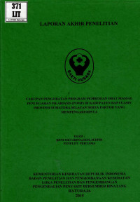 Image of Cakupan Pengobatan Program pemberian Obat Massal Pencegahan Filariasis (POMP) di Kabupaten Banyuasin Provinsi Sumatera Selatan serta Faktor yang mempengaruhinya