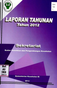 Image of Laporan tahunan tahun 2012 Sekretariat
