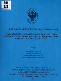 Image of Karakteristik lingkungan perilaku pada kejadian filariasis di kecamatan Kodi Balagar kebupaten Sumba Barat Daya (risbinkes)