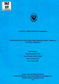 Image of Uji bioassay daya bunuh kelambu berinsektisida terhadap nyamuk Anopheles (risbinkes)