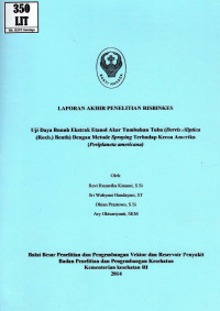 Image of Uji daya bunuh ekstrak etanol akar tumbuhan Tuba (Derris elliptica Roxb Benth) dengan metode spraying terhadap kecoa amerika(periplaneta americana) risbinkes
