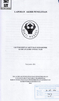 Image of Uji toksisitas akut dan sub kronik ramuan jamu untuk FAM