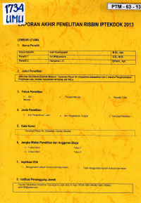 Image of Aktifitas sitotoksik eksatrak metanol tanaman pacar air (Impatiens balsamina Linn) melalui penghambatan proliferasi dan induksi apoptosis terhadap sel HeLa  (Risbin Iptekdok 2013)