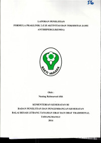 Image of Formula praklinik 2 (Uji aktivitas dan toksisitas jamu antihiperglikemia)