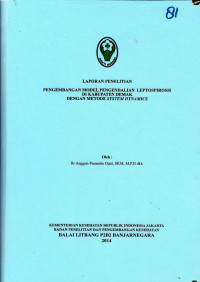 Image of Pengembangan model pengendalian leptospirosis di kabupaten Demak dengan metode system dynamics