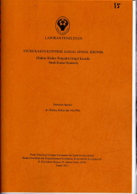 Image of Studi kasus kontrol gagal ginjal kronik