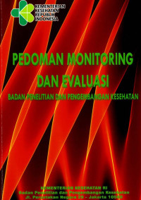 Image of Pedoman Monitoring dan Evaluasi Badan Penelitian dan Pengembangan Kesehatan
