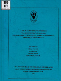 Image of Pola konsumsi masyarakat Aceh dan hubungannya dengan penyakit diabetes mellitus di RSUD dr. Fauziah Bireuen