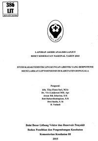 Image of Studi Karakteristik Lingkungan Abiotik yang Berpotensi Menularkan Leptospirosis di Kabupaten Donggala