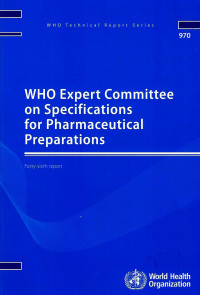 Image of WHO Expert Committee on specifications for pharmaceutical preparation (forty-sixth report)